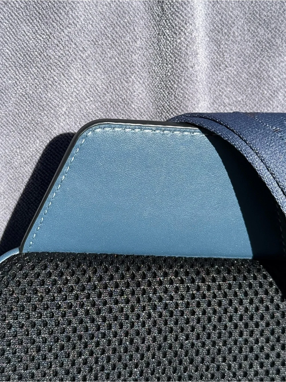 COACH Racer Sling Pack In Smooth Leather in Dark Denim Blue with Silver Hardware - Picture 8 of 14